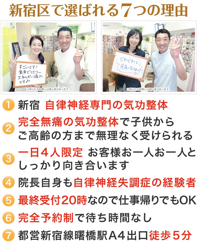 新宿で選ばれる7つの理由